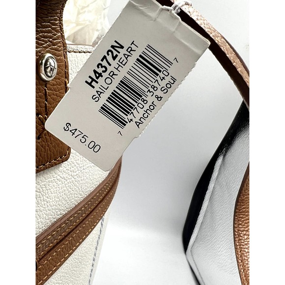 NWT Brighton Anchor & Soul Sailors Heart Leather Tote Bag Multi NWTS - Picture 12 of 12